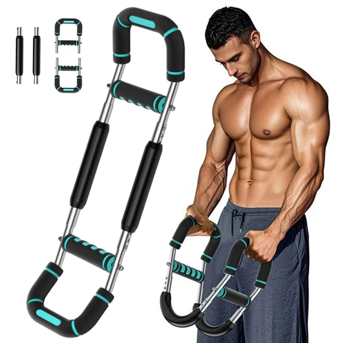 Home Gym Essentials - Adjustable Power Twister Bar Arm Trainer,