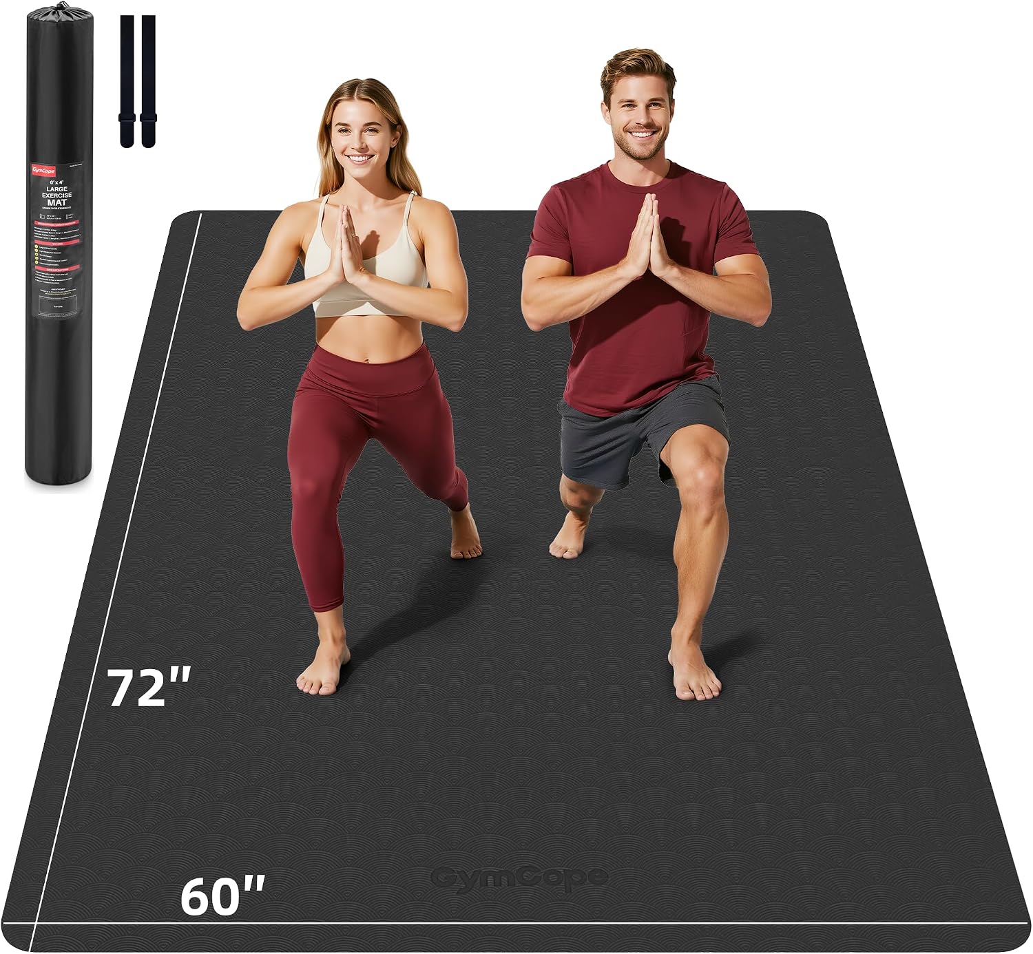 Home Gym Yoga Mat - Extra Large Yoga Mat 78x57in, TPE