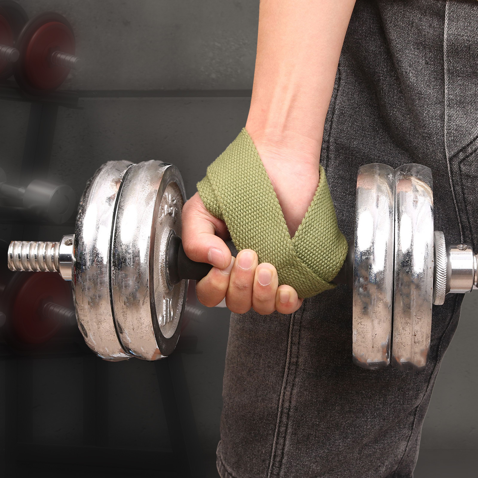 1Pair Nylon Figure 8 Straps De - Deadlift Jack Barbell reseña y precio