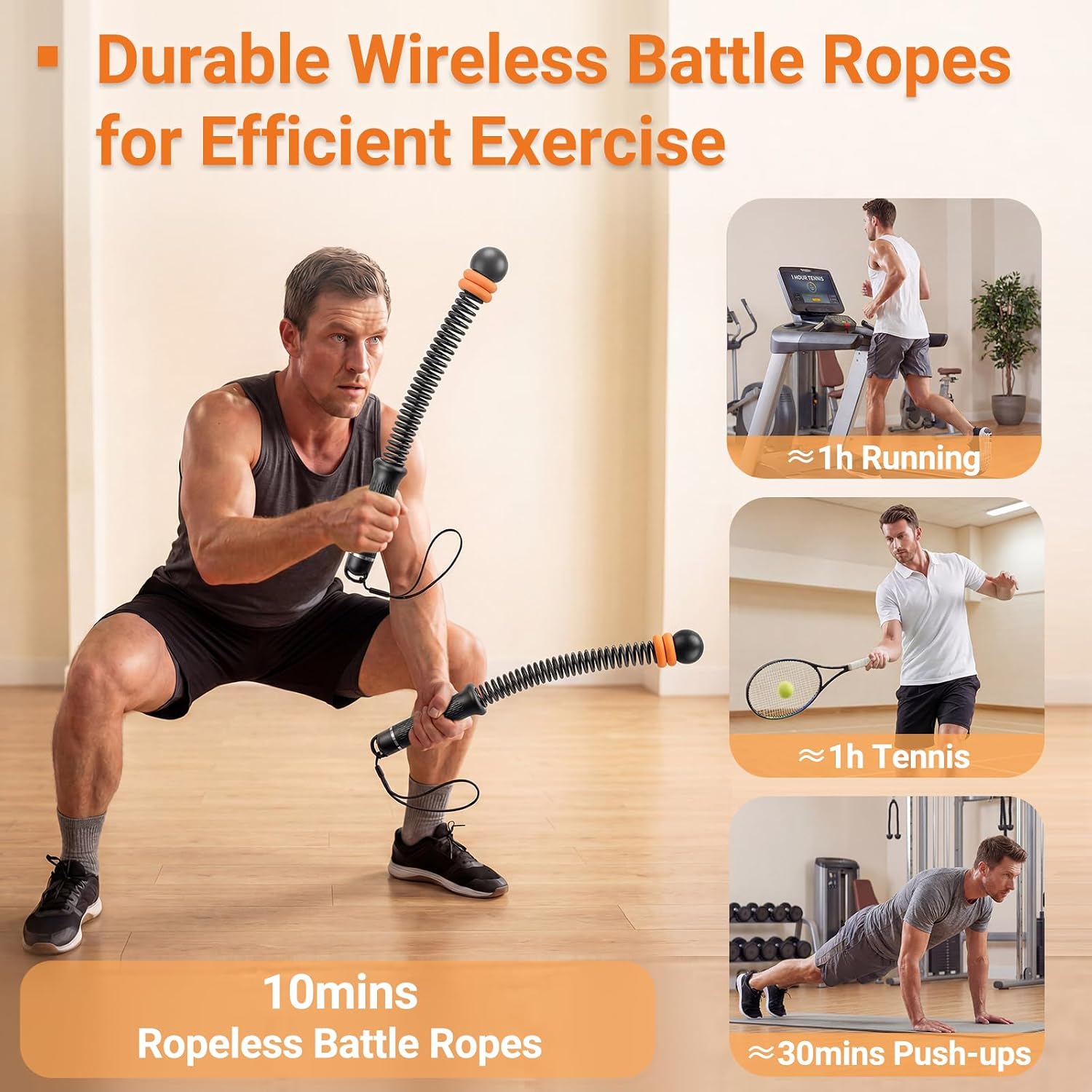 Adjustable Ropeless Battle Rop - Home Gym Portable reseña y precio