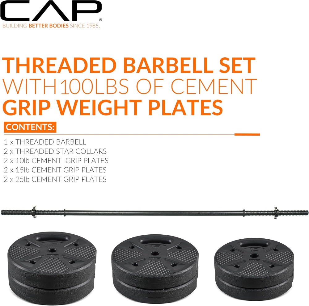 CAP Threaded Barbell Set with  - Home Gym Weight reseña y precio