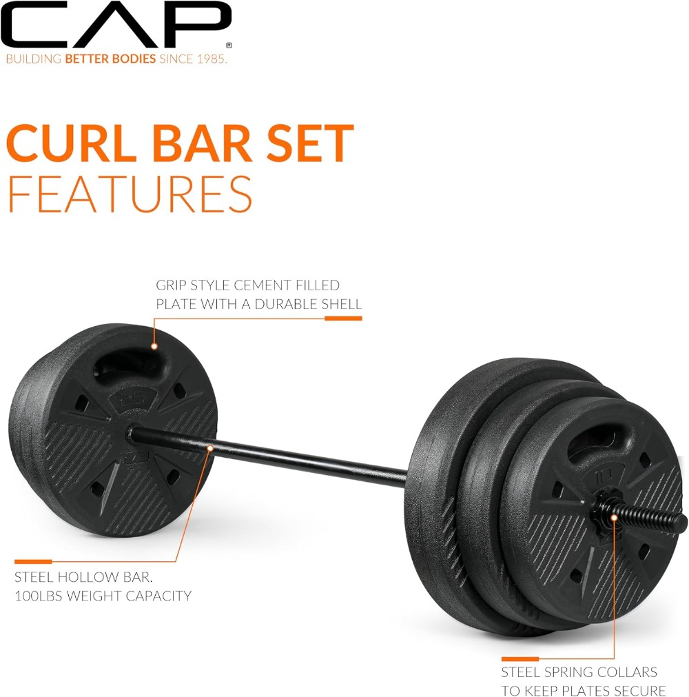 CAP Threaded Barbell Set with  - Home Gym Weight reseña y precio