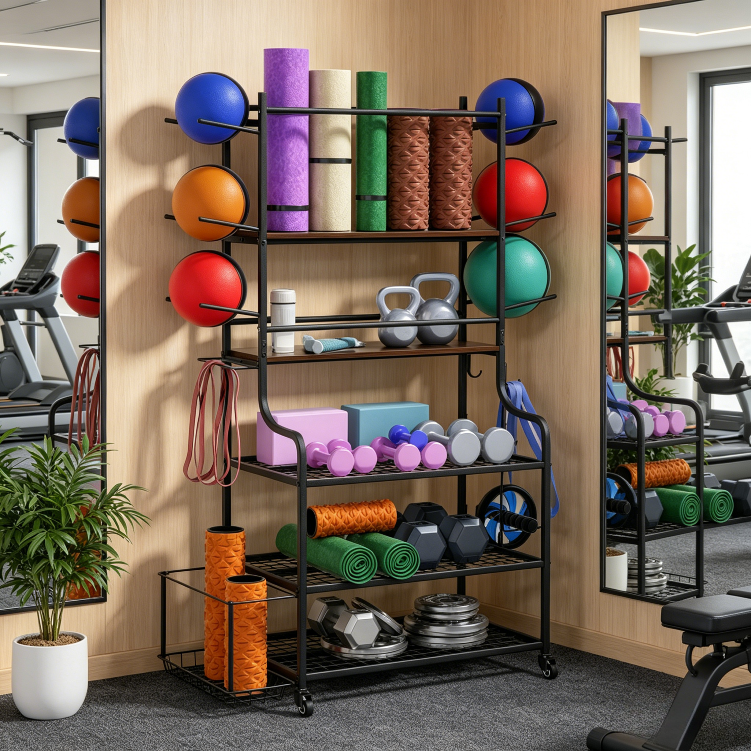 Yoga Mat Storage Rack Home Gym - Home Gym Yoga Mat reseña y precio