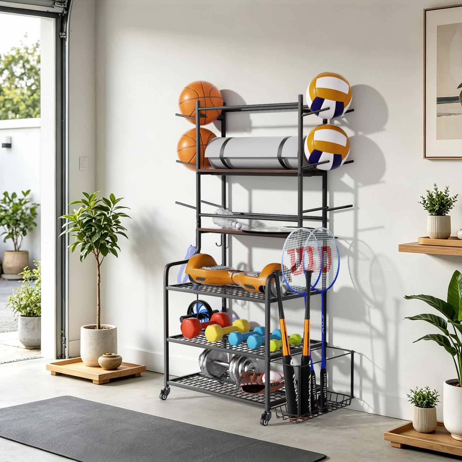 Yoga Mat Storage Rack Home Gym - Home Gym Yoga Mat reseña y precio