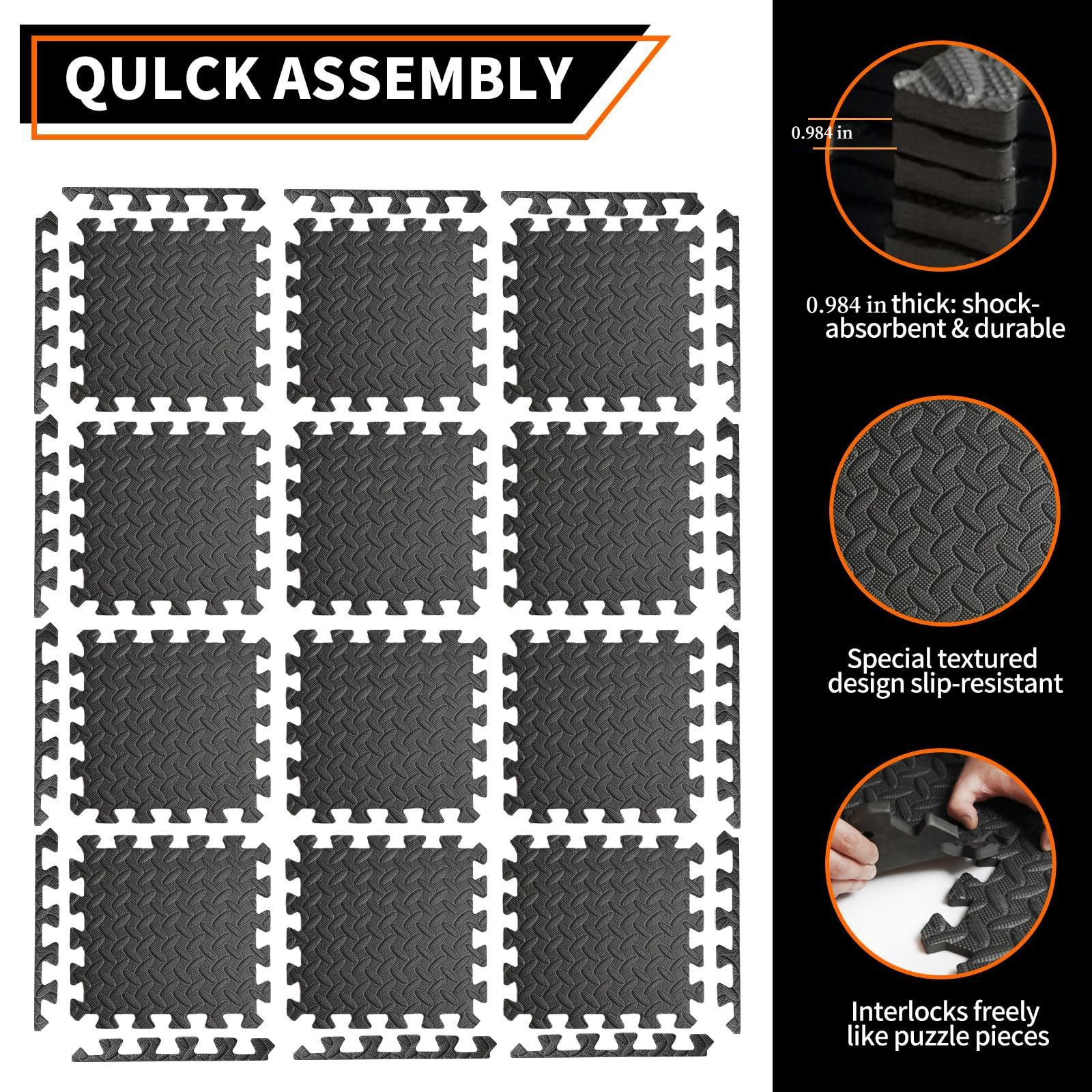 30x30x2.5CM Thickened Yoga Puz - Home Gym Yoga Mat reseña y precio
