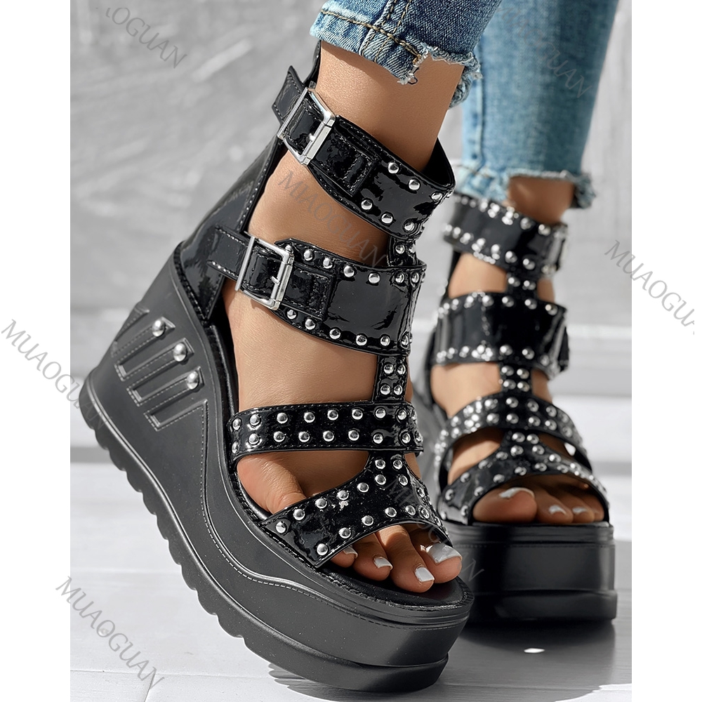 Fashion Women Peep Toe Black S - Ankle Strap Attachment reseña y precio