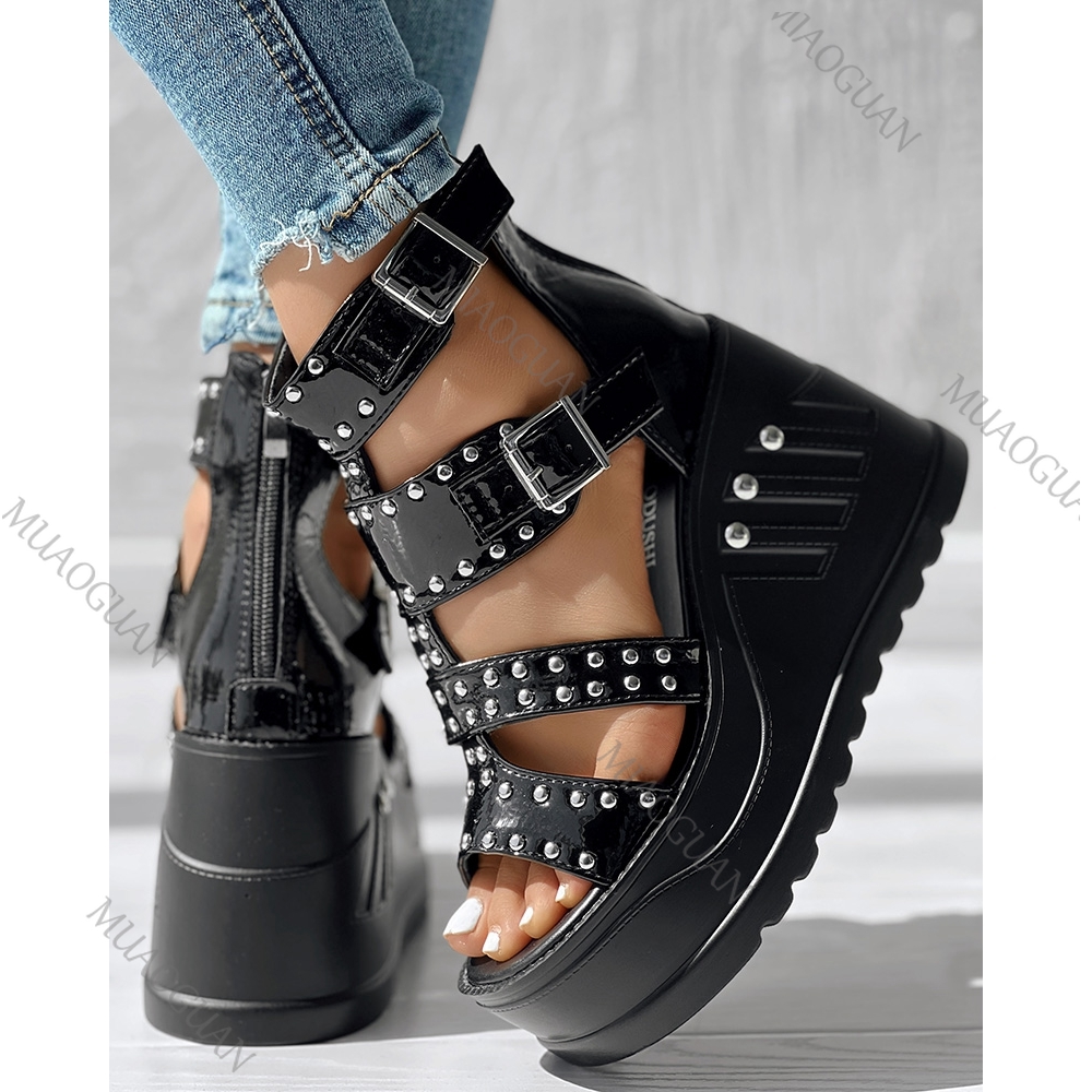 Fashion Women Peep Toe Black S - Ankle Strap Attachment reseña y precio