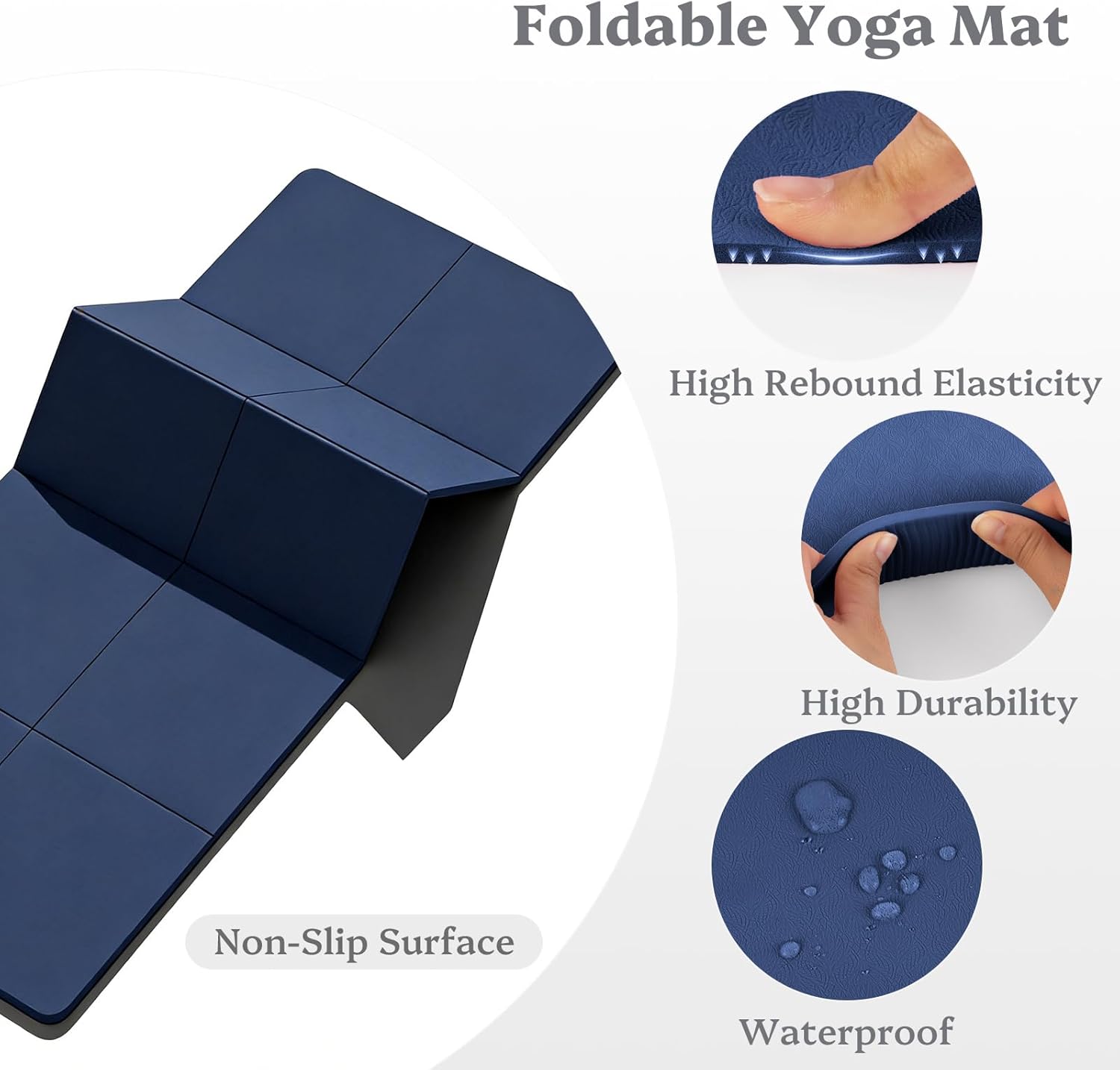 Foldable Yoga Mat Non Slip, 72 - Home Gym Yoga Mat reseña y precio