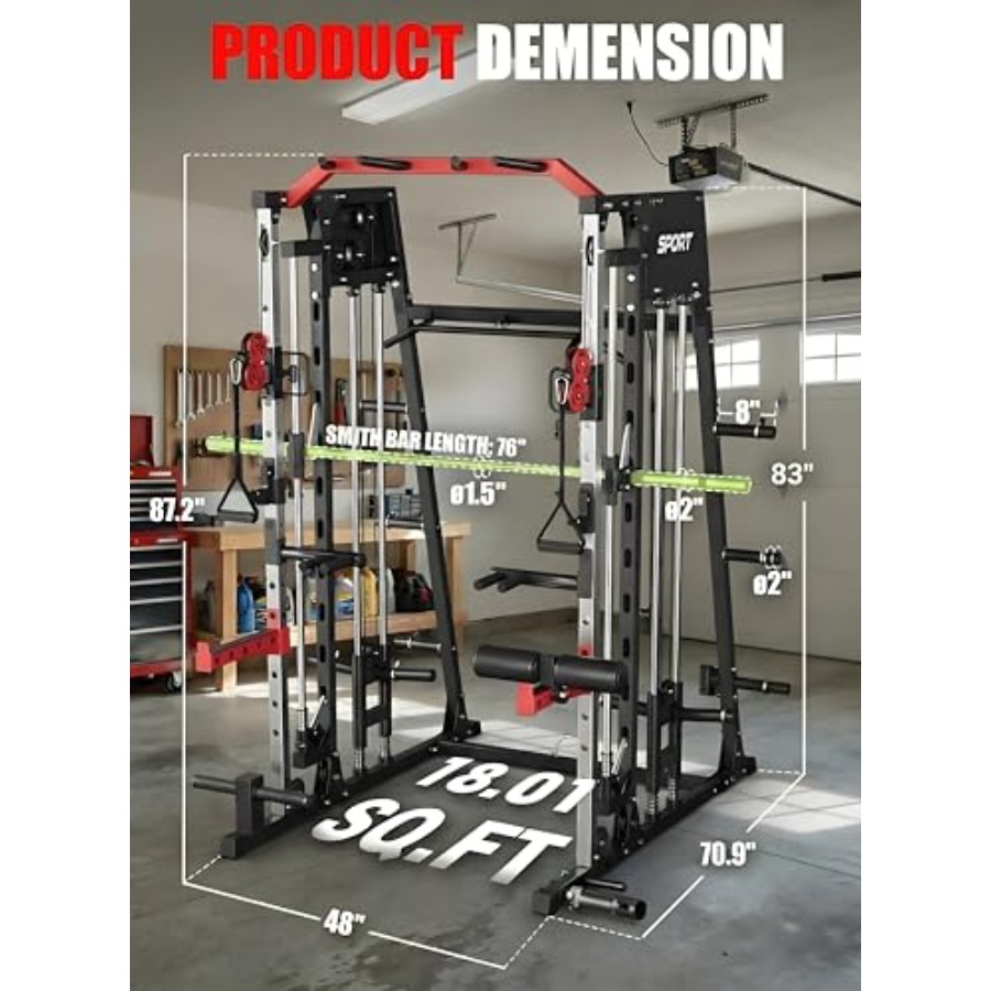 Smith Machine Home Gym All in  - Home Gym Cable Machine reseña y precio