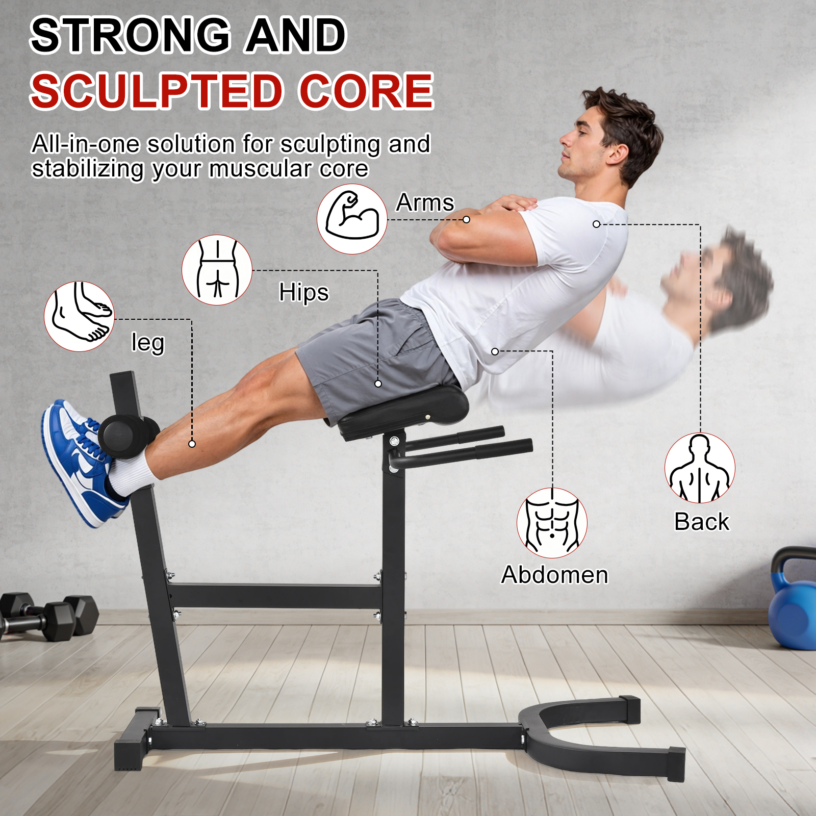 Adjustable Hyperextension Roma - Home Gym Hamstring Exercises reseña y precio