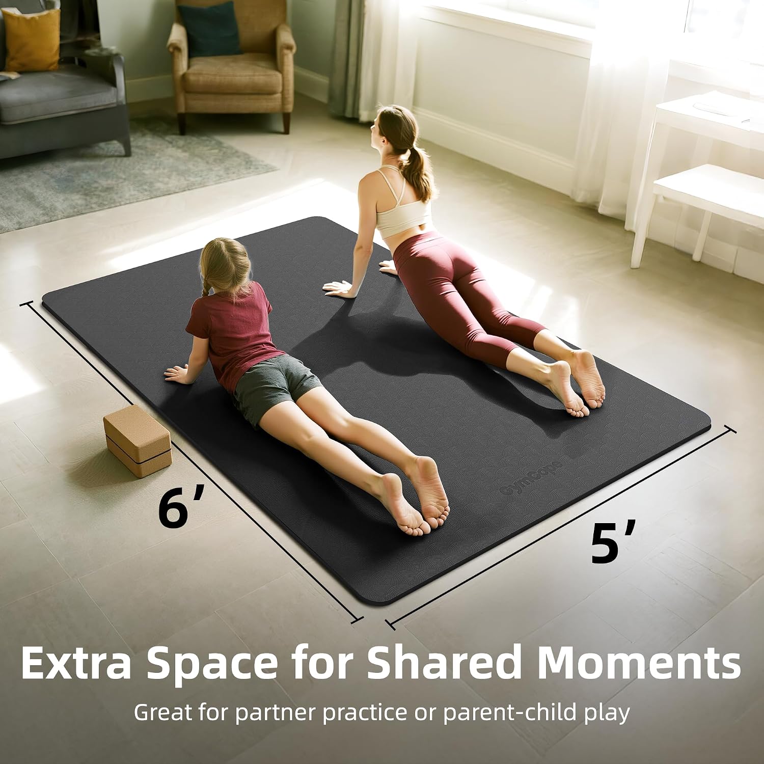 Extra Large Yoga Mat 78x57in,  - Home Gym Yoga Mat reseña y precio