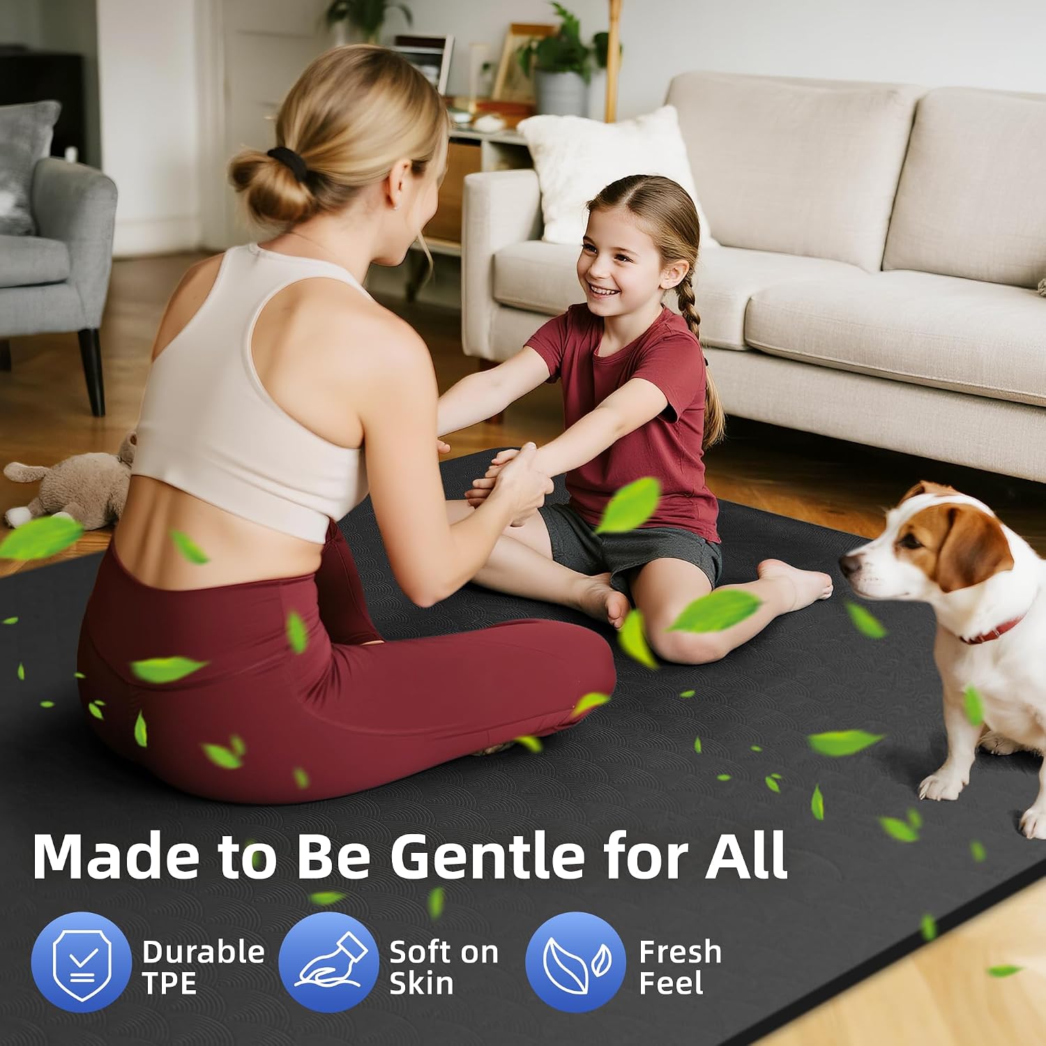 Extra Large Yoga Mat 78x57in,  - Home Gym Yoga Mat reseña y precio