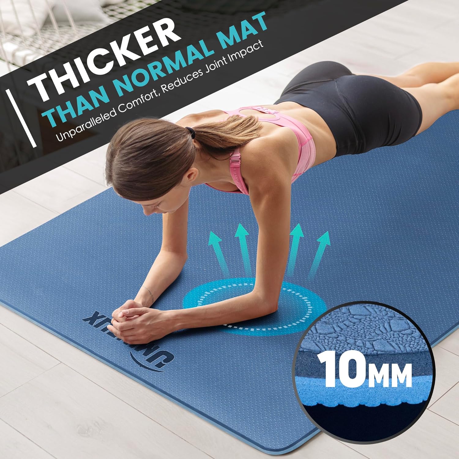 Large Yoga Mat 1/4 & 2/5 Inch  - Home Gym Yoga Mat reseña y precio