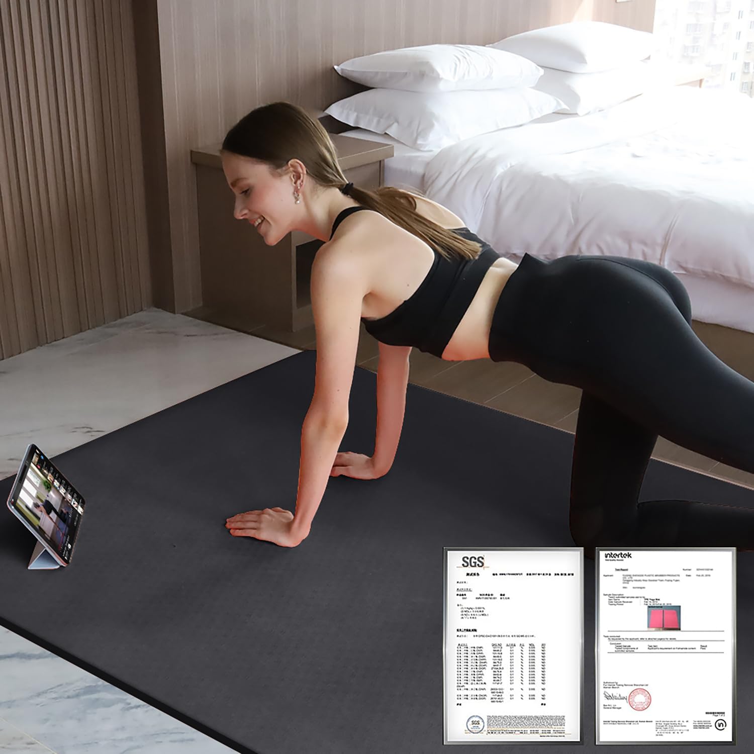 Extra Thick TPE Yoga Mat 6'x4' - Home Gym Yoga Mat reseña y precio