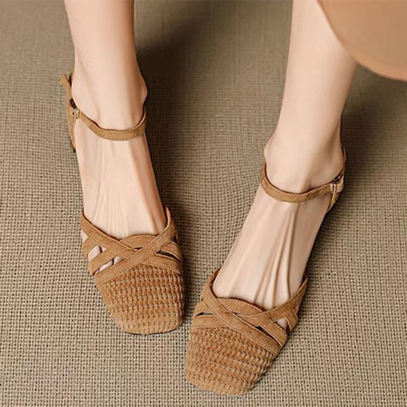 Retro Weave High Heel Sandals  - Ankle Strap Attachment reseña y precio
