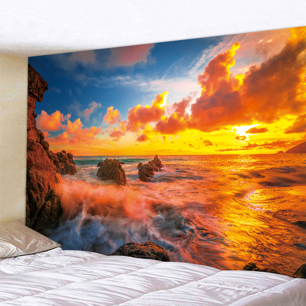Seaside Beach Sunset Psychedel - Home Gym Decor reseña y precio