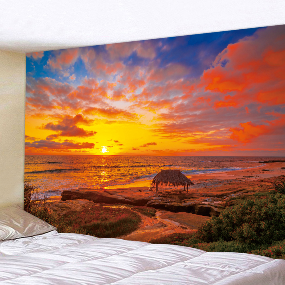 Seaside Beach Sunset Psychedel - Home Gym Decor reseña y precio