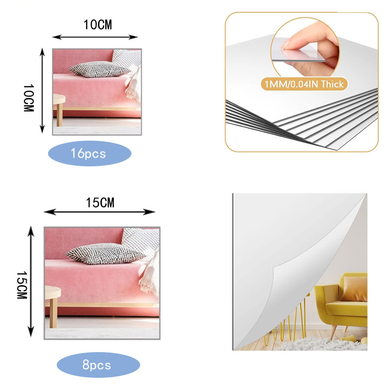 8/16pcs1mm Self Adhesive Mirro - Home Gym Reviews reseña y precio