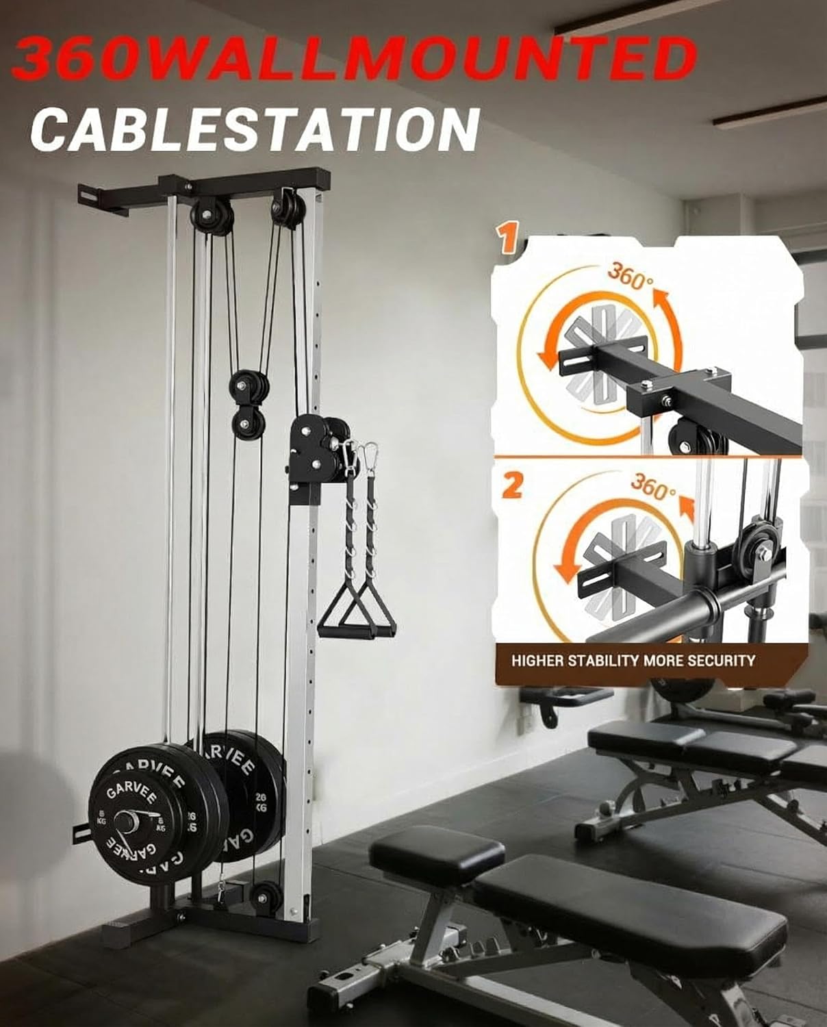 Wall Mount Cable Station Dual  - Home Gym Cable Machine reseña y precio