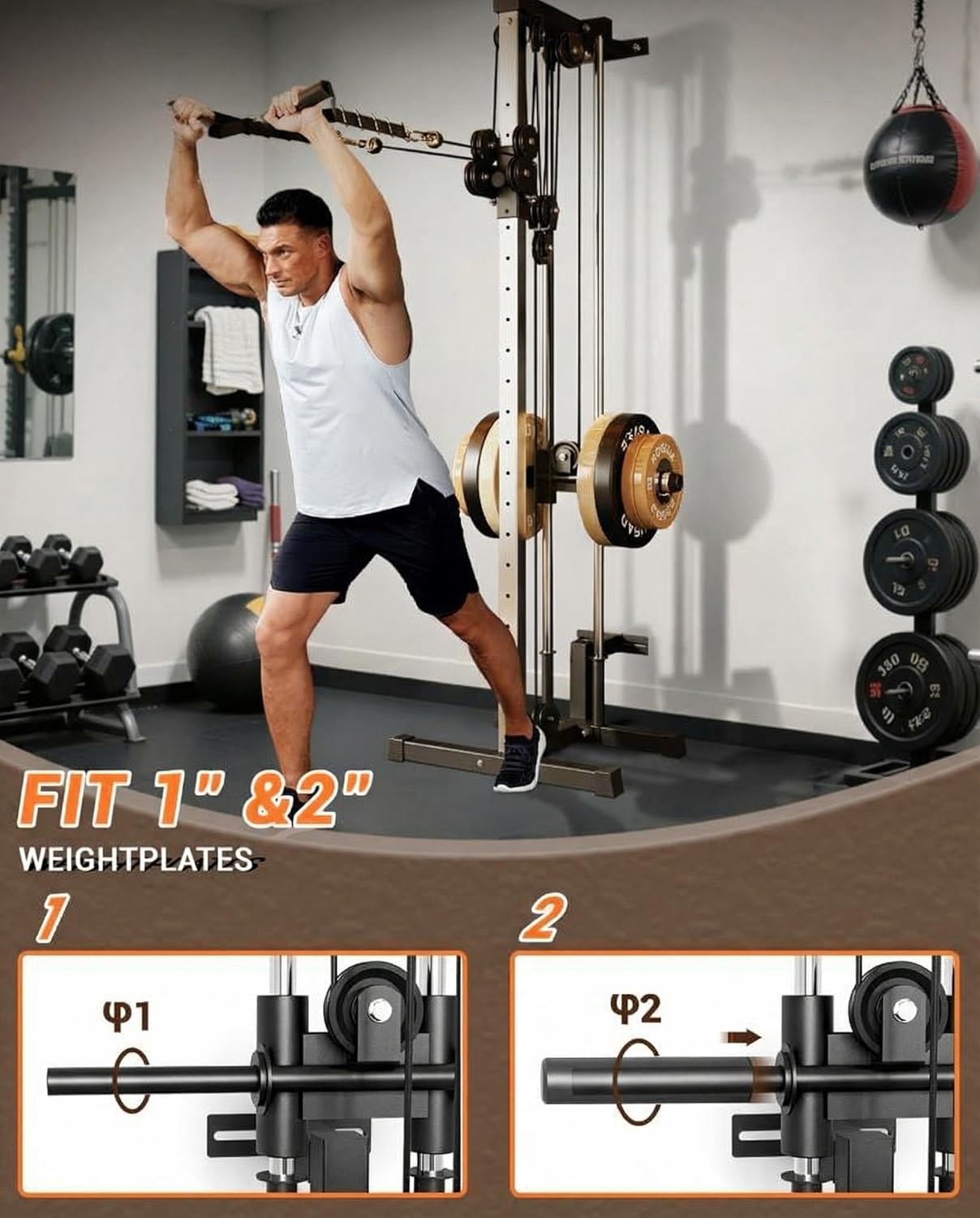 Wall Mount Cable Station Dual  - Home Gym Cable Machine reseña y precio