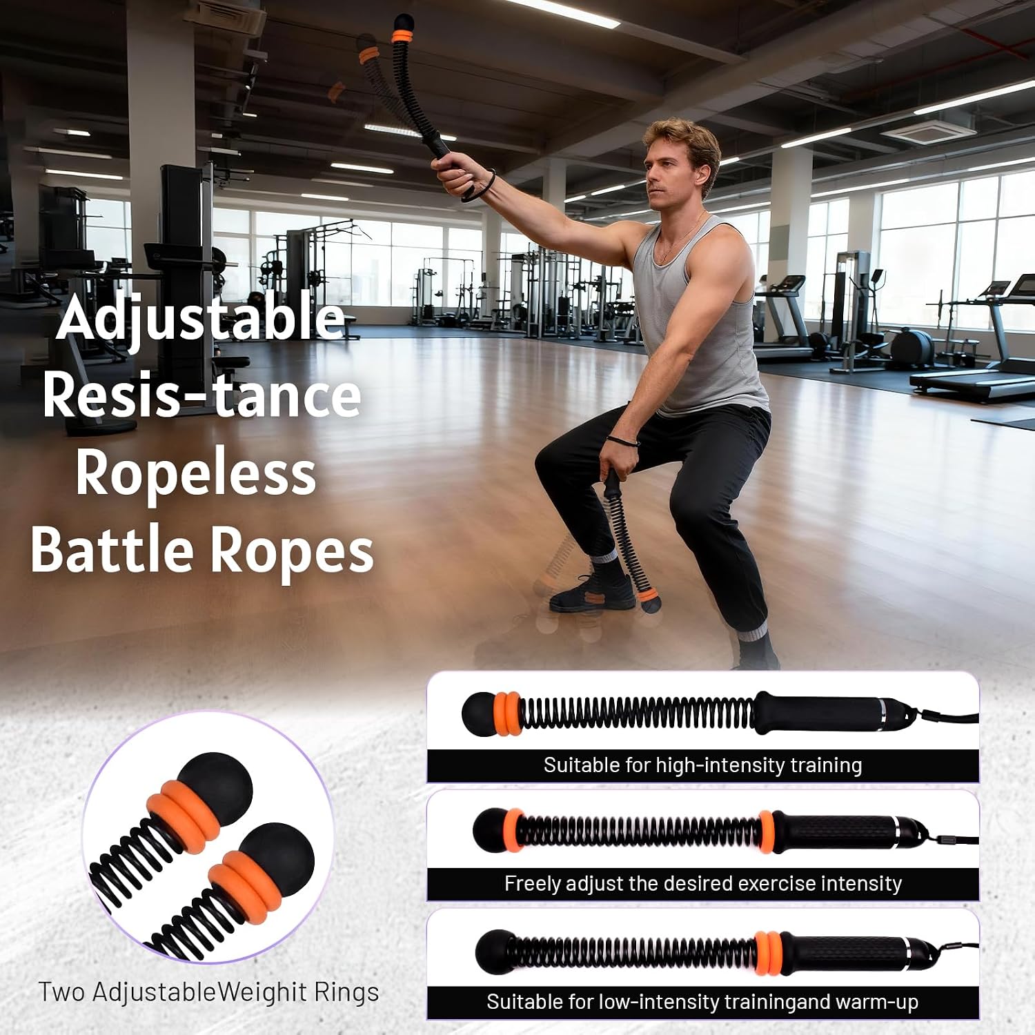 Ropeless Battle Ropes with Adj - Home Gym Portable reseña y precio
