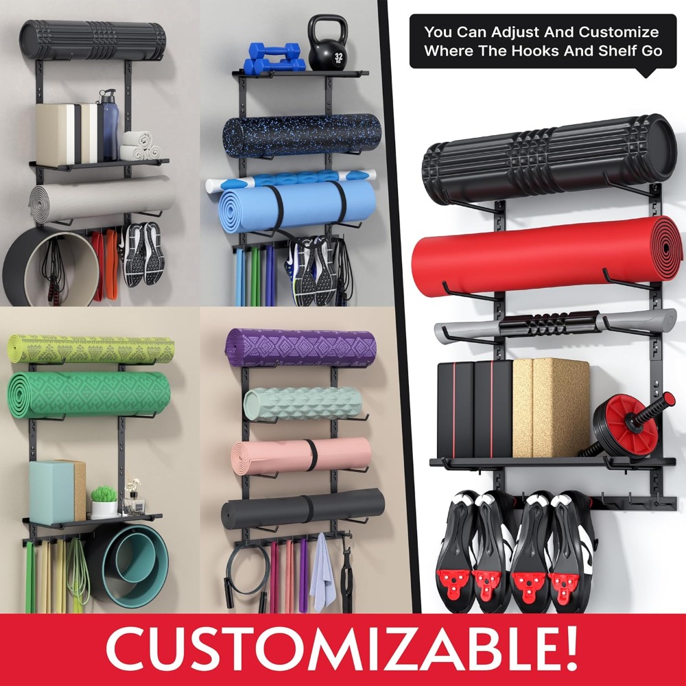 Adjustable Wall-Mounted Gym Eq - Home Gym Yoga Mat reseña y precio