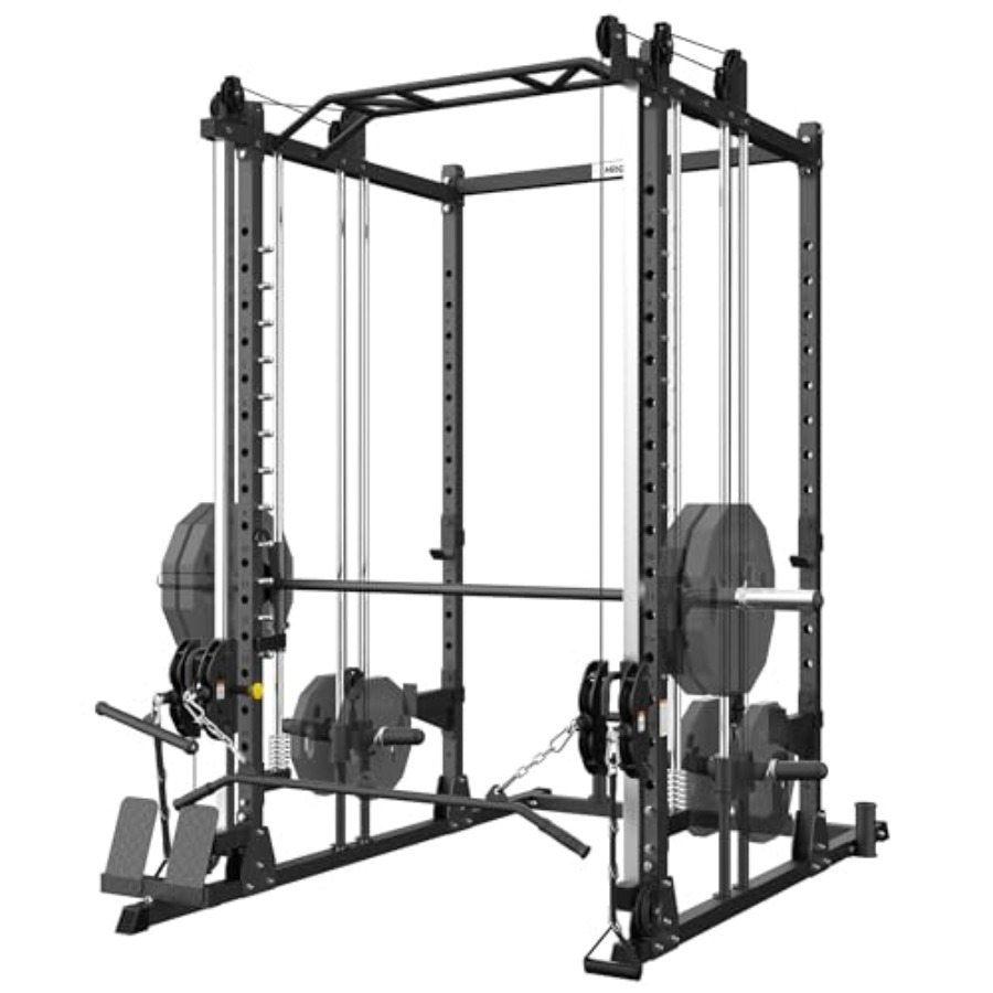 All-in-One Power Rack with Smi - Home Gym Cable Machine reseña y precio