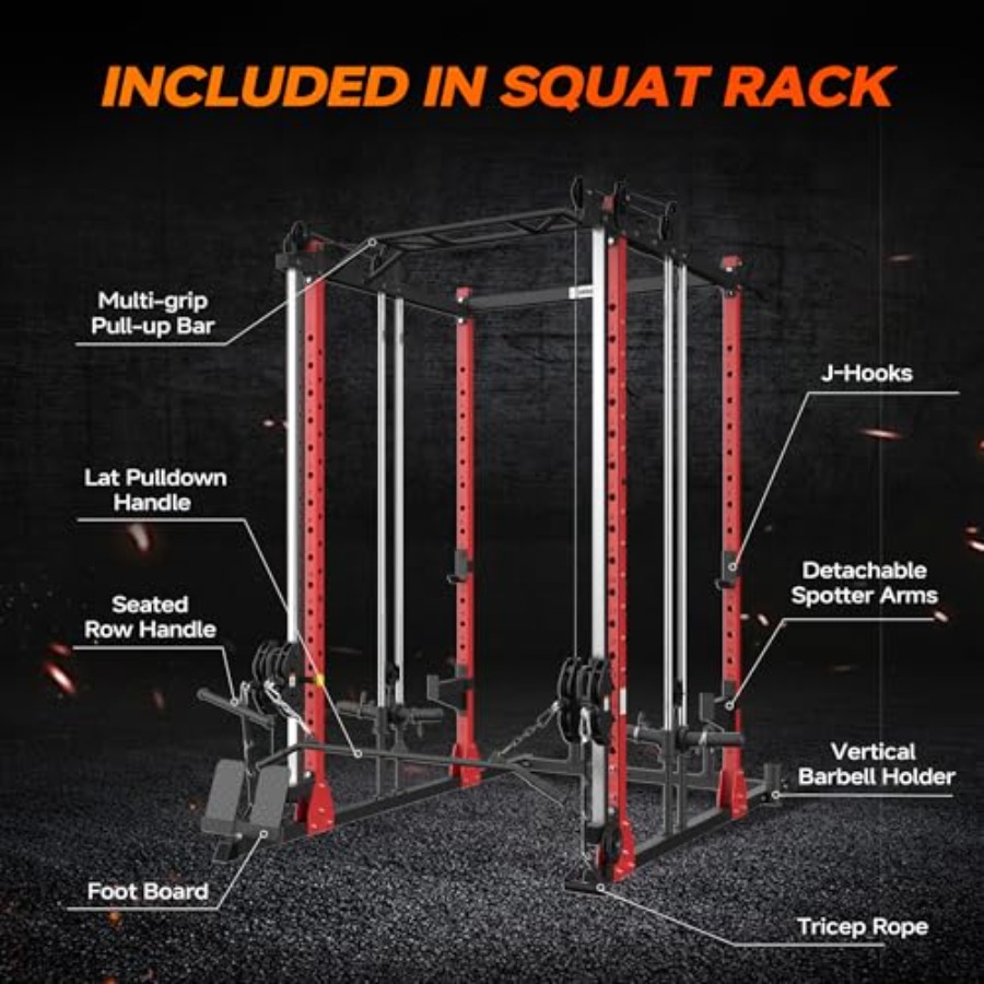 All-in-One Power Rack with Smi - Home Gym Cable Machine reseña y precio