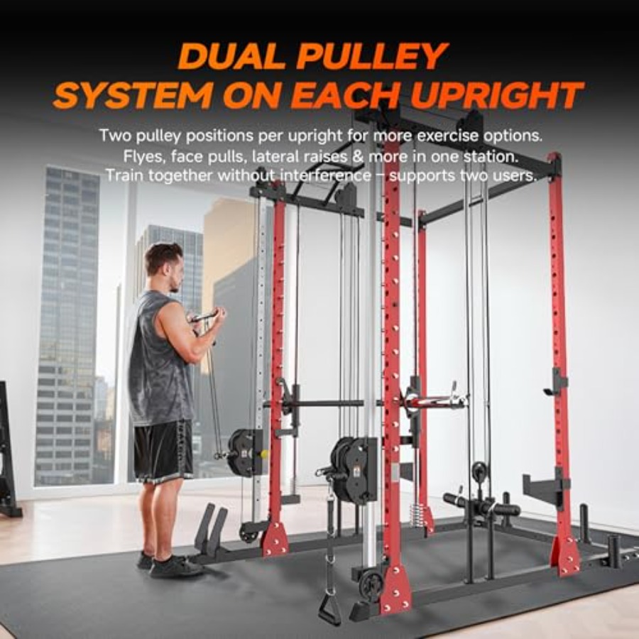 All-in-One Power Rack with Smi - Home Gym Cable Machine reseña y precio