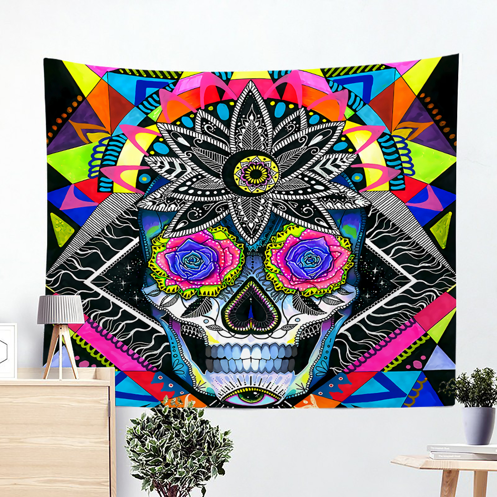 Tapestry Psychedelic Pattern Y - Home Gym Decor reseña y precio