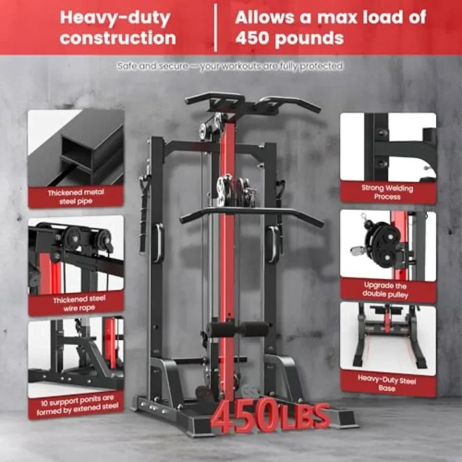 Home gym pull-up bar power tow - Home Gym Cable Machine reseña y precio