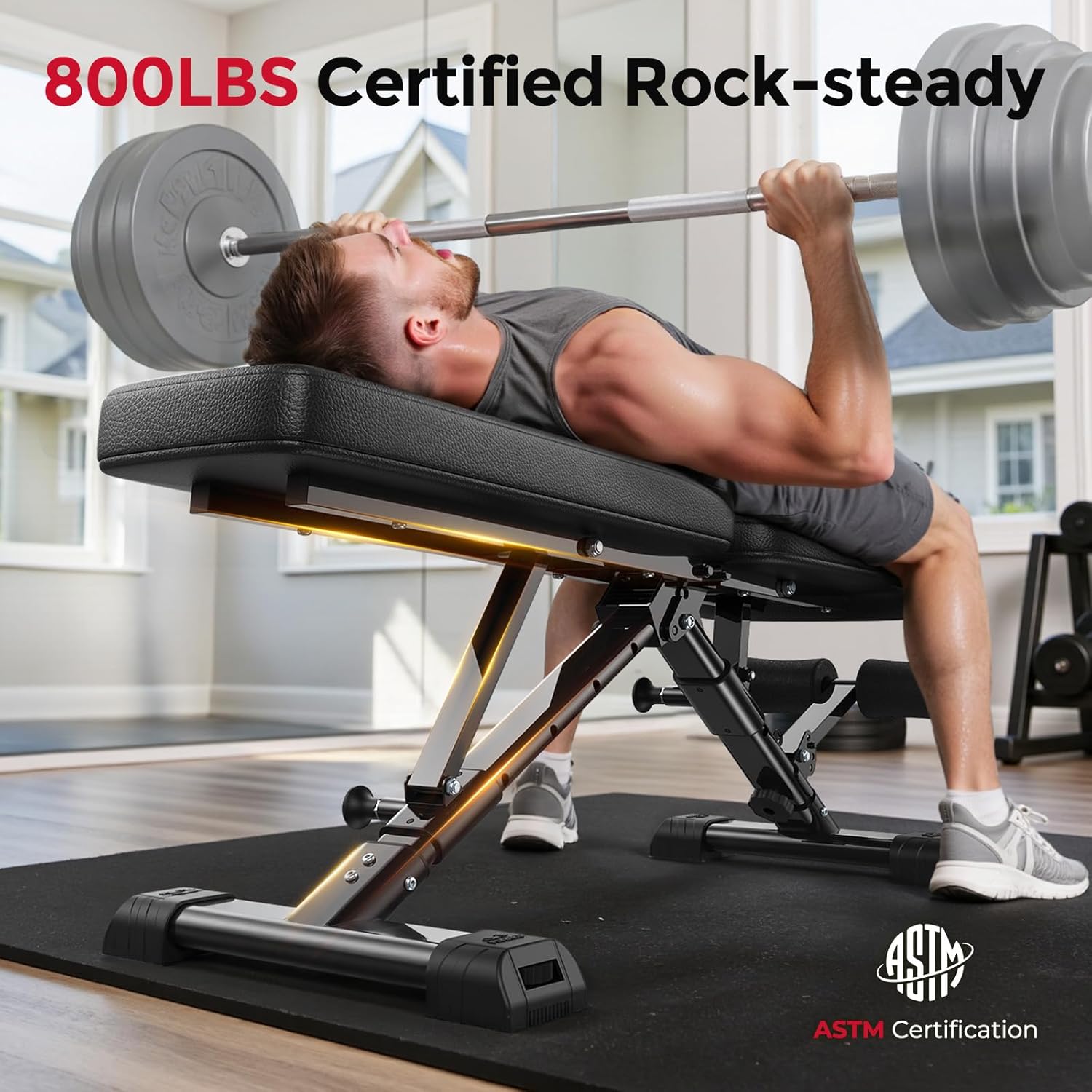 Adjustable Weight Bench 800LBS - Home Gym Weight reseña y precio