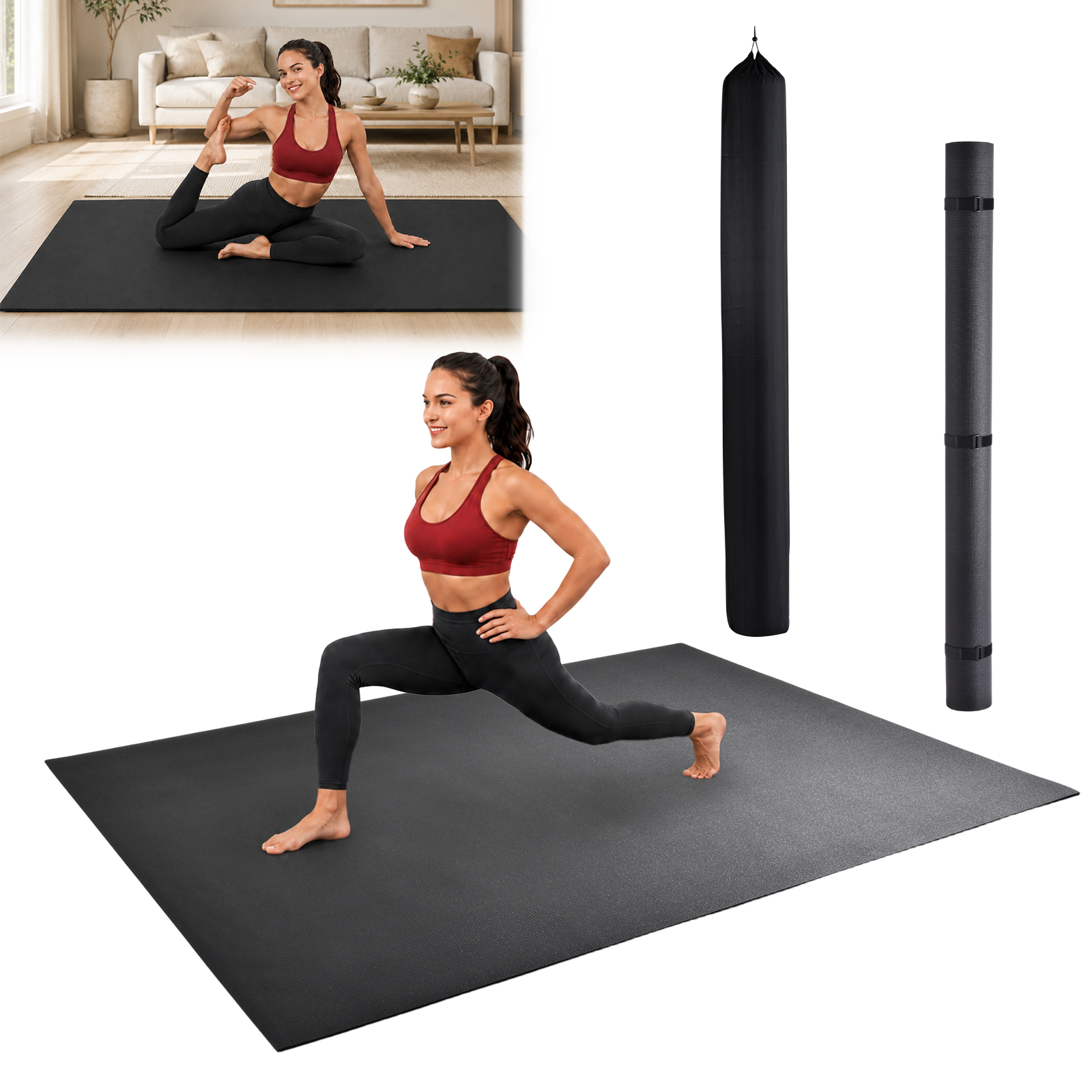 Extra Large Double Yoga Mat 96 - Home Gym Yoga Mat reseña y precio