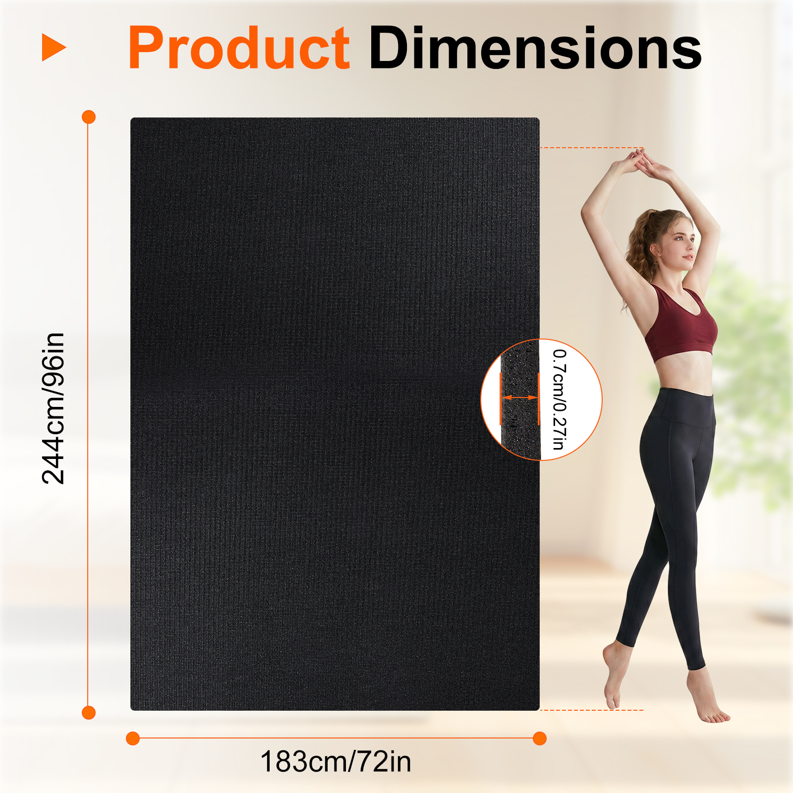 Extra Large Double Yoga Mat 96 - Home Gym Yoga Mat reseña y precio