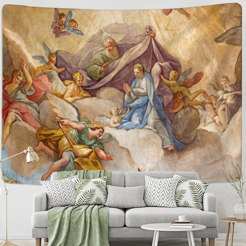 Vintage Angel Tapestry Wall Ha - Home Gym Decor reseña y precio