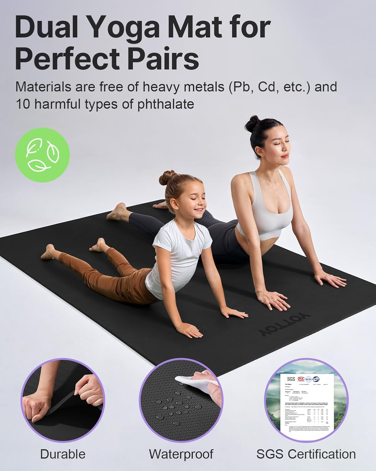 Large Yoga Mat 75x52x1/2in, Ex - Home Gym Yoga Mat reseña y precio
