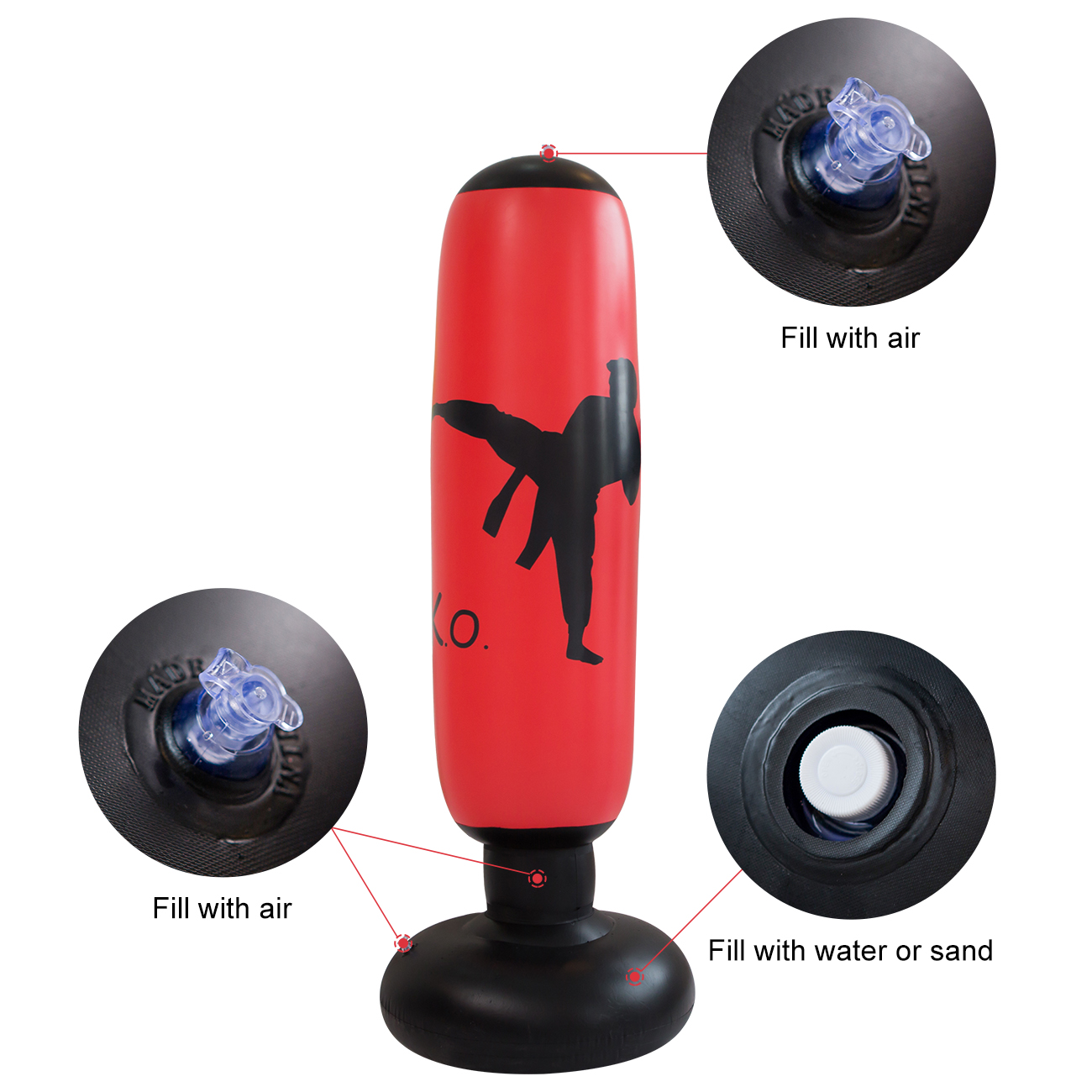 1PC Inflatable Freestanding He - Boxing Bag Stand reseña y precio