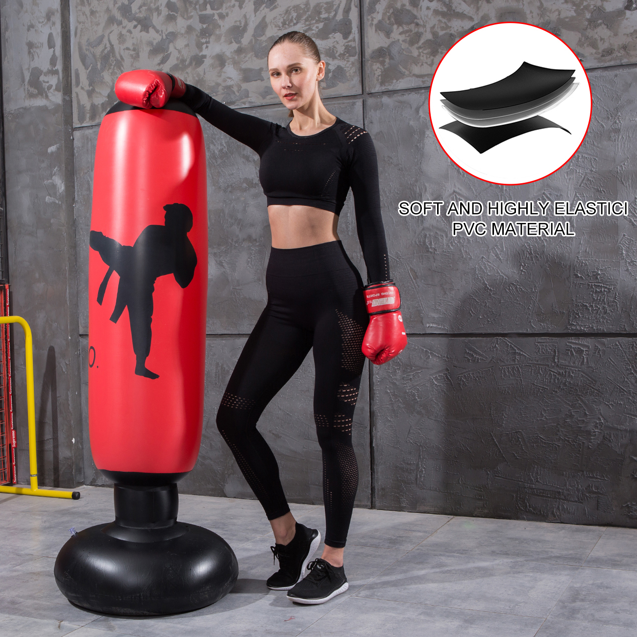 1PC Inflatable Freestanding He - Boxing Bag Stand reseña y precio