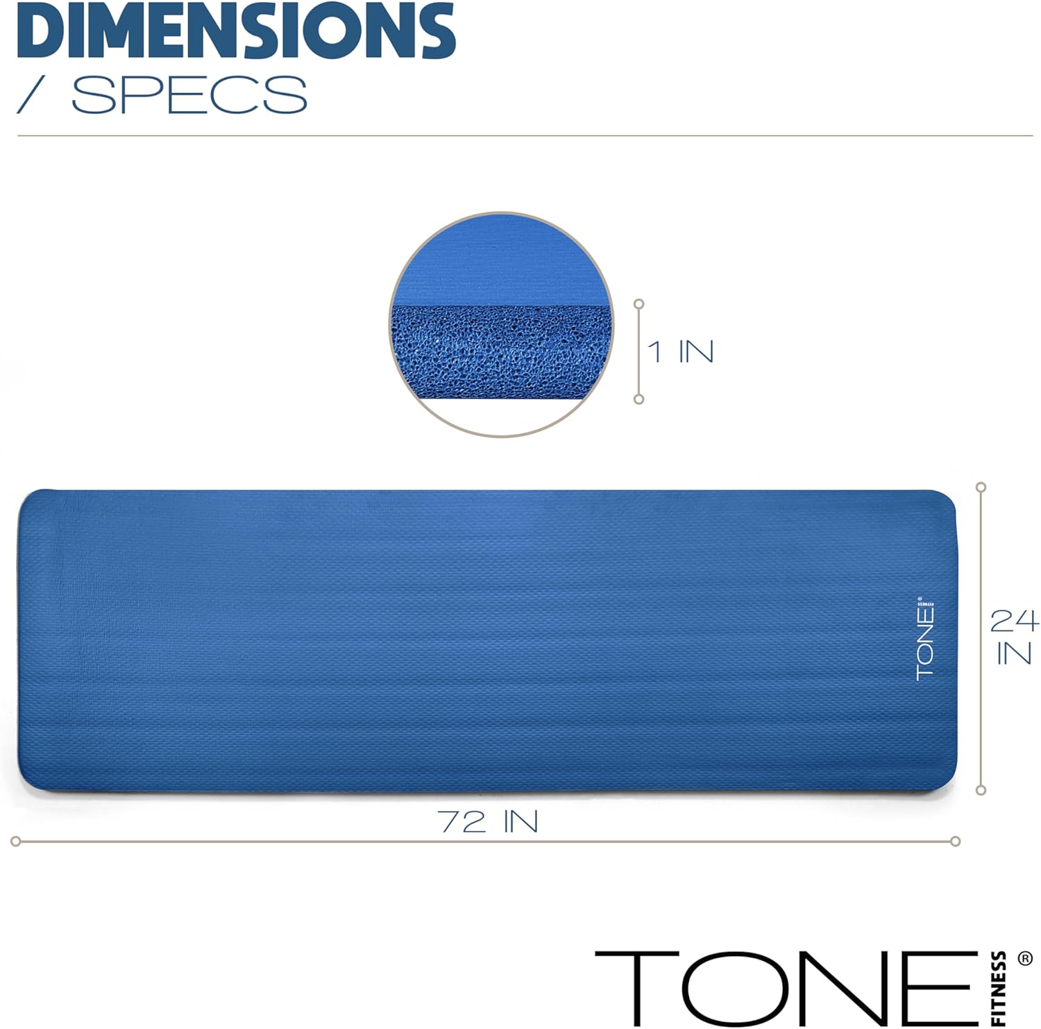 1-Inch Thick Yoga Mat, High-De - Home Gym Yoga Mat reseña y precio